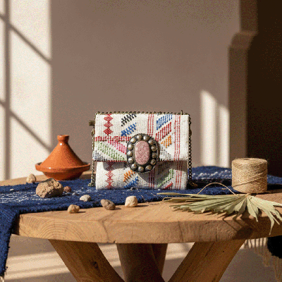 LAMORENA NOUR | Luxury Handmade Moroccan Clutch – Bohemian Chic Bag