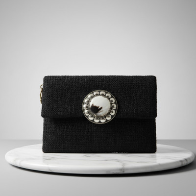 LAMORENA NEXA Black Royale | Luxury Handmade Moroccan Clutch
