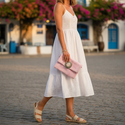 LAMORENA  VANTEA | SOFT PINK | Luxury Handmade Moroccan Clutch – Bohemian Chic Bag