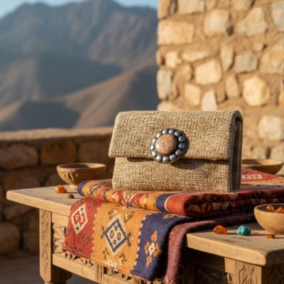 LAMORENA SAHARA | Luxury Handmade Moroccan Clutch – Bohemian Chic Bag