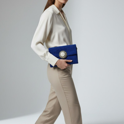 LA MORENA — SOVRANA | Royal Blue Handcrafted Luxury Pochette