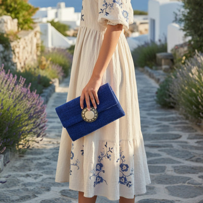 LA MORENA — SOVRANA | Royal Blue Handcrafted Luxury Pochette