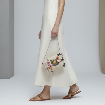 LA MORENA — IMPERIA | Handwoven Kilim Luxury Pochette - Amber Medallion