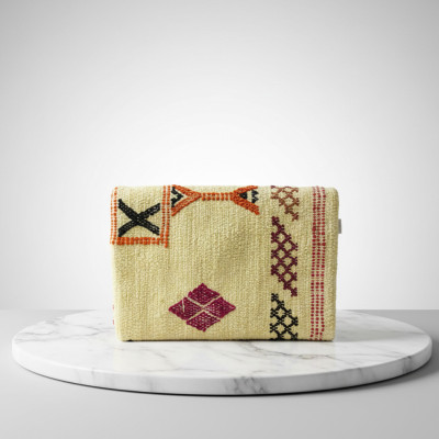 LA MORENA — IMPERIA | Handwoven Kilim Luxury Pochette - Amber Medallion