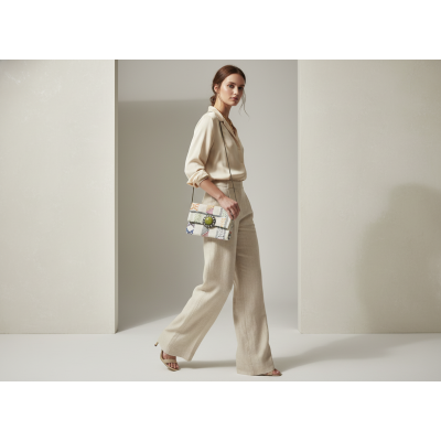 LA MORENA — SOVRANA | Handwoven Kilim Luxury Pochette - Emerald Medallion