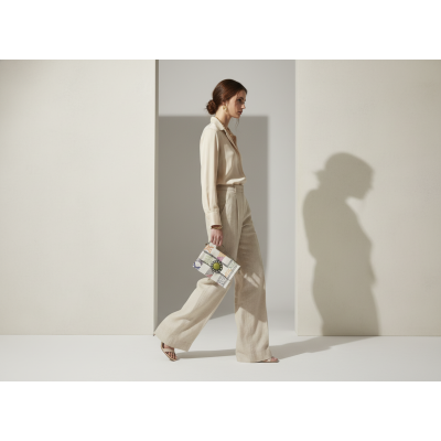 LA MORENA — SOVRANA | Handwoven Kilim Luxury Pochette - Emerald Medallion