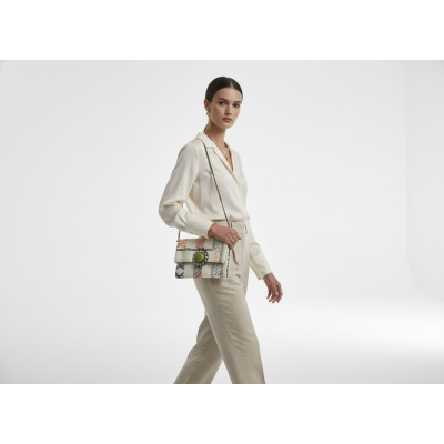 LA MORENA — SOVRANA | Handwoven Kilim Luxury Pochette - Emerald Medallion