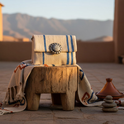 LAMORENA MARINA Bag – Elegant Blue Striped Luxury Handcrafted Bag