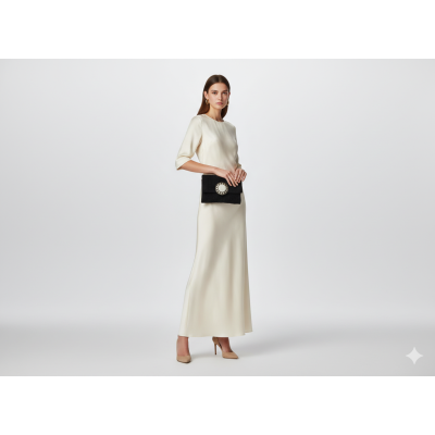 LAMORENA NEXA Black Royale | Luxury Handmade Moroccan Clutch